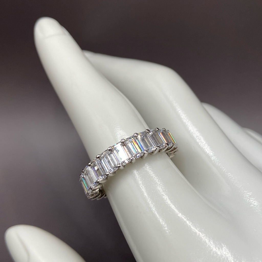 Qvc Silver Baguette-Cut Ring 50$